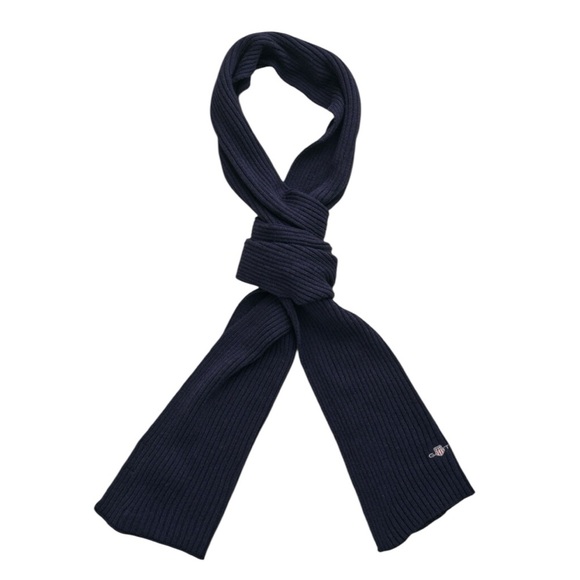 Grant Mens 100% Lambs WoolEssential Knitted Scarf Navy Blue - Picture 3 of 5